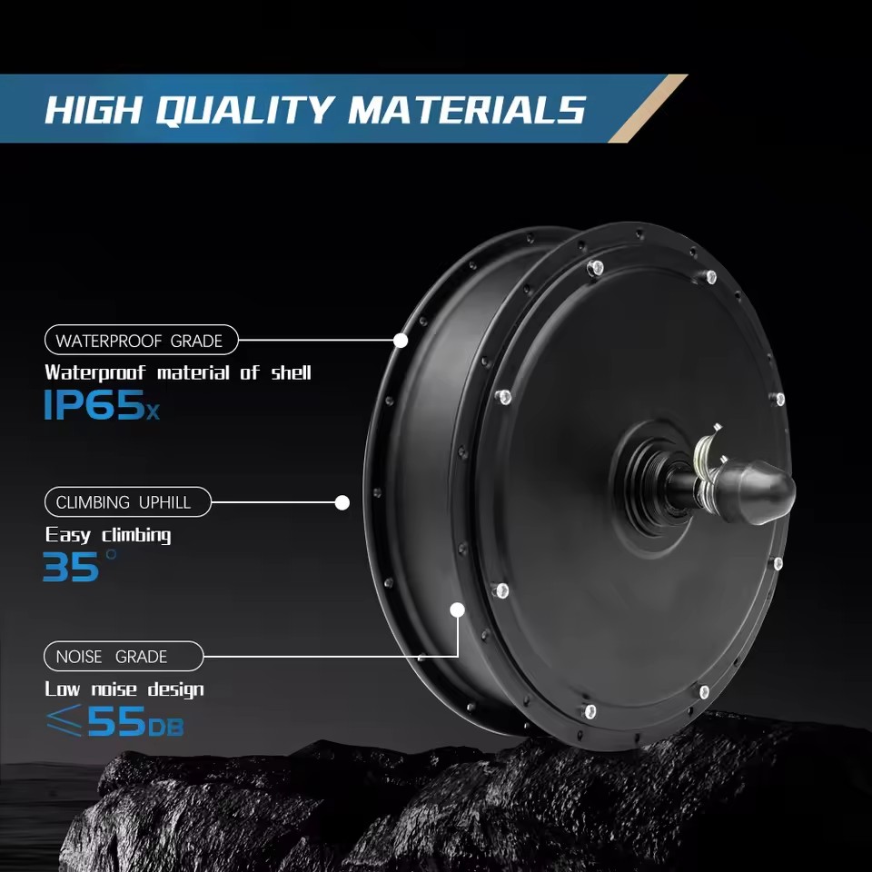 5000W E-bike conversiekit 72V  - Gearless Hub Motor Conversion Kit 2000W With Display recensie en prijs
